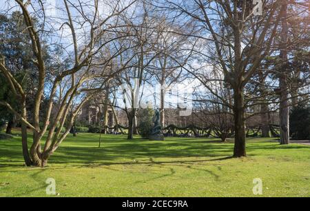 PARIS, FRANCE - MARCH 13, 2108: Garden in Paris, France Stock Photo