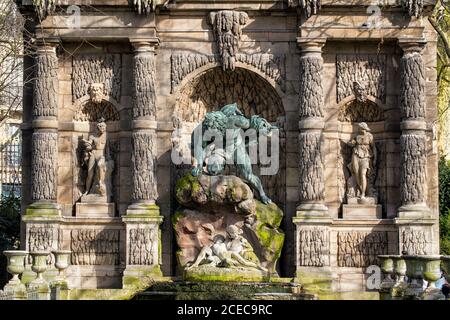 PARIS, FRANCE - MARCH 13, 2108: Garden in Paris, France Stock Photo