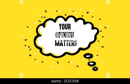 Your opinion matters Vector hand drawn speech bubble Stock Vector