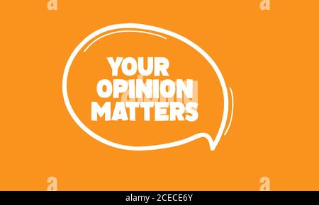 Your opinion matters Vector hand drawn speech bubble Stock Vector