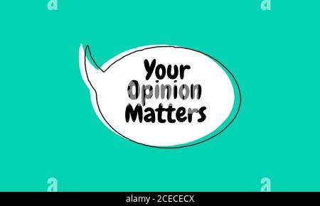 Your opinion matters Vector hand drawn speech bubble Stock Vector