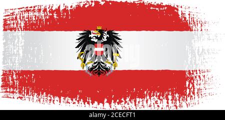 Austria flag brushstroke Stock Vector