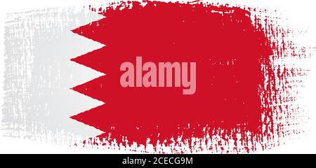 Bahrain flag brushstroke Stock Vector