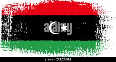 Libya flag brushstroke Stock Vector