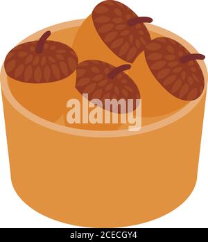 Fall season icon, isometric style Stock Vector