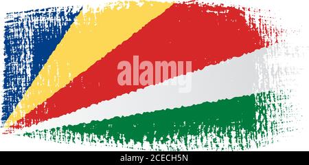 Seychelles flag brushstroke Stock Vector