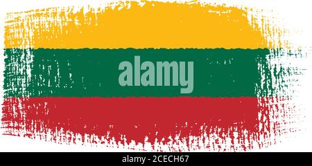 Lithuania flag brushstroke Stock Vector