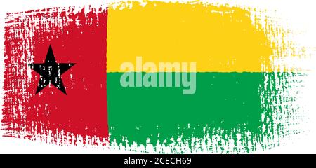 Guinea Bissau flag brushstroke Stock Vector