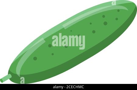 Farm cucumber icon, isometric style Stock Vector