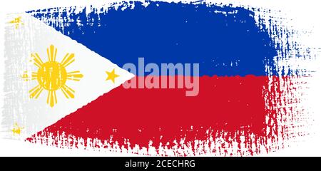 Philippines flag brushstroke Stock Vector