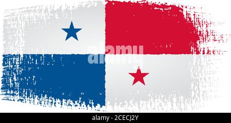 Panama flag brushstroke Stock Vector