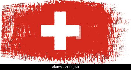 Switzerland flag brushstroke Stock Vector