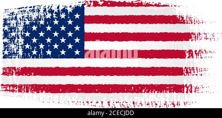 United States flag brushstroke Stock Vector