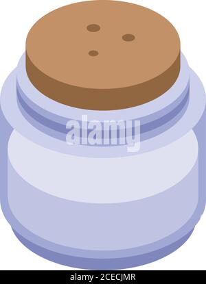 Farm salt icon, isometric style Stock Vector