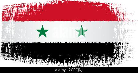 Syria flag brushstroke Stock Vector