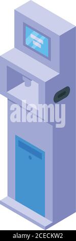 Disinfection kiosk icon, isometric style Stock Vector