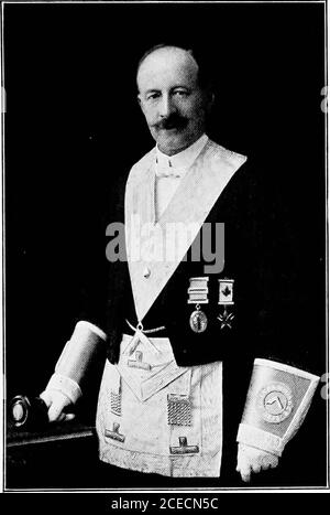 . Ceremonial to be observed at the consecration of Fairfax Lodge, no.3255, on the roll of the Grand Lodge of England, and installation of the worshipful master designate Thos. M. Woodhead ... on Wednesday, October 16th, 1907, at the Masonic Hall, Rawson Square, Bradford. /J -y/ :^ /f.j^u;.^:r.r./}/: (programme of (proceebtnge. The Brethren (other than Officers of Grand and Prov. GrandLodge) will assemble in the Lodge Room at 2-45. The Wor. Deputy Prov. Grand Master and Officers ofGrand and Prov. Grand Lodge will enter the Lodge at 3 oclock,the Brethren singing the follov^ng Hymn:— 4 J- t m JOt Stock Photo