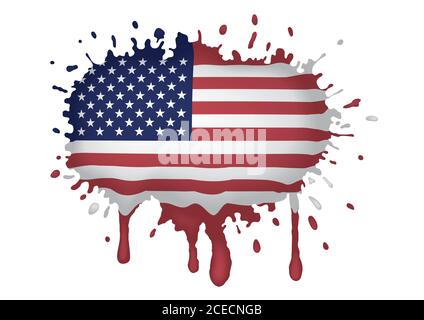United States splash flag Stock Vector