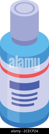 Bottle disinfection icon, isometric style Stock Vector