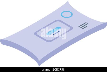 Wet wipes icon, isometric style Stock Vector