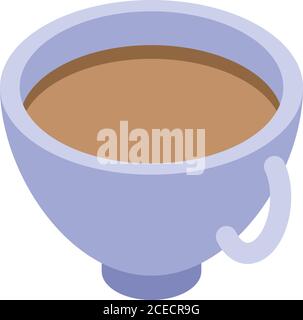 Detox coffee cup icon, isometric style Stock Vector