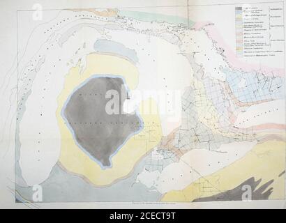 . The Canadian journal ; a repertory of industry, science, and art ; and a record of the proceedings of the Canadian Institute. 1 1 ( arhaniferoitsMountain or Carbon*.- V fereus Limestone. Chemuwi frPortatp-Group*  J Devo7tia7t 1 HajnAioJt Group | CormformuZimestene. | Ma#ara.& CUnioJiGroips. H Medina Sandstone 1 Sud.soJvRi.verGroup ^ Ulica, Slate—i Trm&&gt;nfifrflBvtlseye&|   | CtiaxvZim#V&Cnu& ?Lower Silurian.. Stock Photo