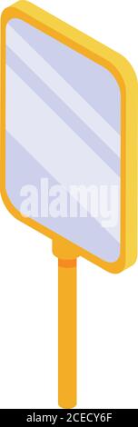 Self-care hand mirror icon, isometric style Stock Vector
