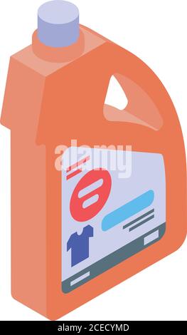 Softener color clothes icon, isometric style Stock Vector