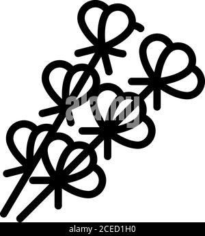 Plants essential oils icon, outline style Stock Vector