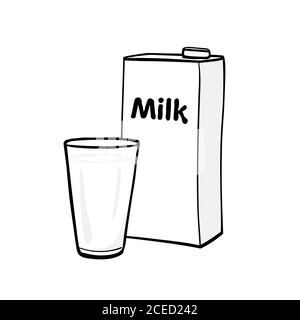 Glass of milk isolated on white Royalty Free Vector Image