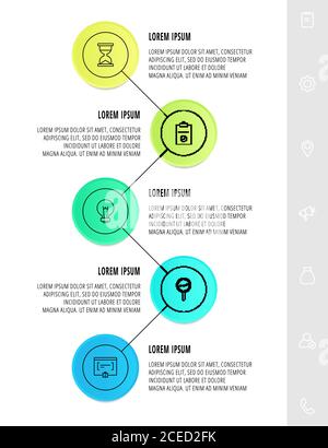 Infographics circles with 3 steps, labels. Flat line vector template ...
