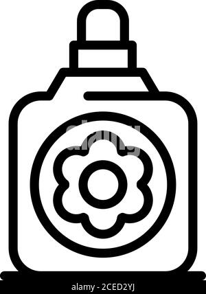 Bottle essential oils icon, outline style Stock Vector