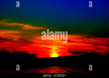 Abstract Photo of Brightly Coloured Landscape Stock Photo