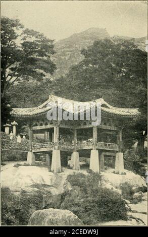 . Every-day life in Korea;. A Mountain Pavilion. sec 11,027. Every-Day Life in Korea A Collection ofStudies and Stories x/ / / By Rev. Daniel L. Gifford Eight Years a Missionary in Koreaeverydaylifeinko00giff Stock Photo