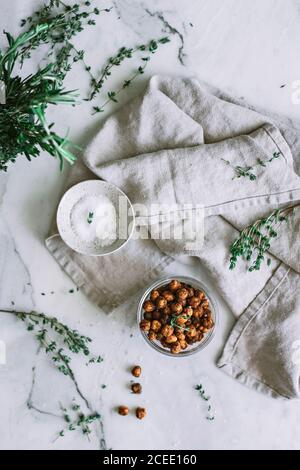Roasted Chickpeas Stock Photo