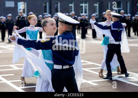 Kaliningrad, Russia. 1st Sep, 2020. A ceremony marking the beginning of a new academic year during the opening of Kaliningrad Nakhimov Naval School, a branch of St Petersburg Nakhimov Naval School of the Russian Defense Ministry. Credit: Vitaly Nevar/TASS/Alamy Live News