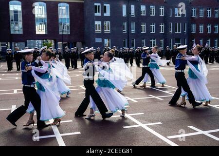 Kaliningrad, Russia. 1st Sep, 2020. A ceremony marking the beginning of a new academic year during the opening of Kaliningrad Nakhimov Naval School, a branch of St Petersburg Nakhimov Naval School of the Russian Defense Ministry. Credit: Vitaly Nevar/TASS/Alamy Live News