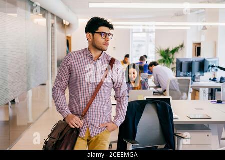 man with posing in office Stock Photo
