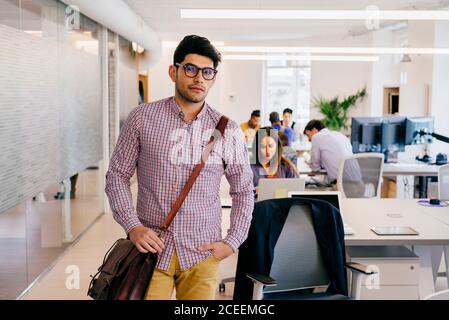 man with posing in office Stock Photo