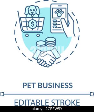 Pet business concept icon Stock Vector