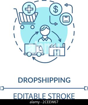 Dropshipping concept icon Stock Vector