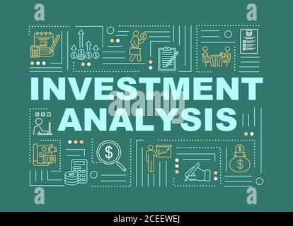 Investment analysis word concepts banner Stock Vector