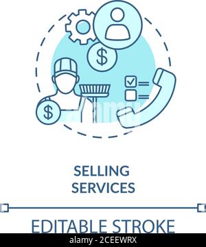 Selling services concept icon Stock Vector