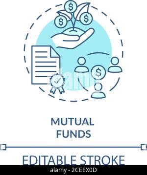 Mutual funds concept icon Stock Vector