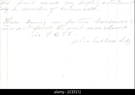 . Journal, Johnson Post no. 368, Department of Indiana, G.a.R., Montpelier, Indiana, 1884-1894. Stock Photo