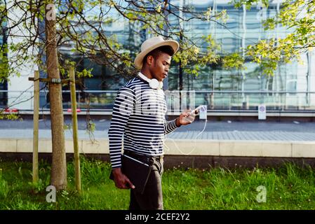 African-American man with tablet Stock Photo