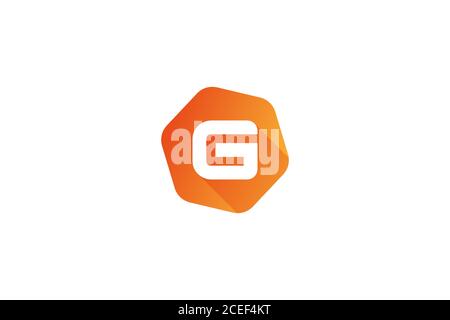 Letter G logo design . modern letter G in the rounded corner hexagon . vector illustration Stock Vector