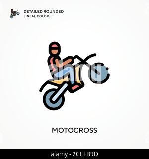 Race track detailed rounded lineal color. Modern vector illustration ...
