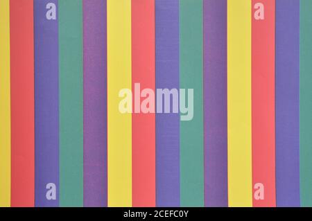 Multicolored cardboard paper, multicolored, vertical, texture style, color palette, scene background, abstract, macro photo, Brazil, South America Stock Photo