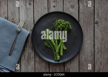 Broccoli on plate Stock Photo